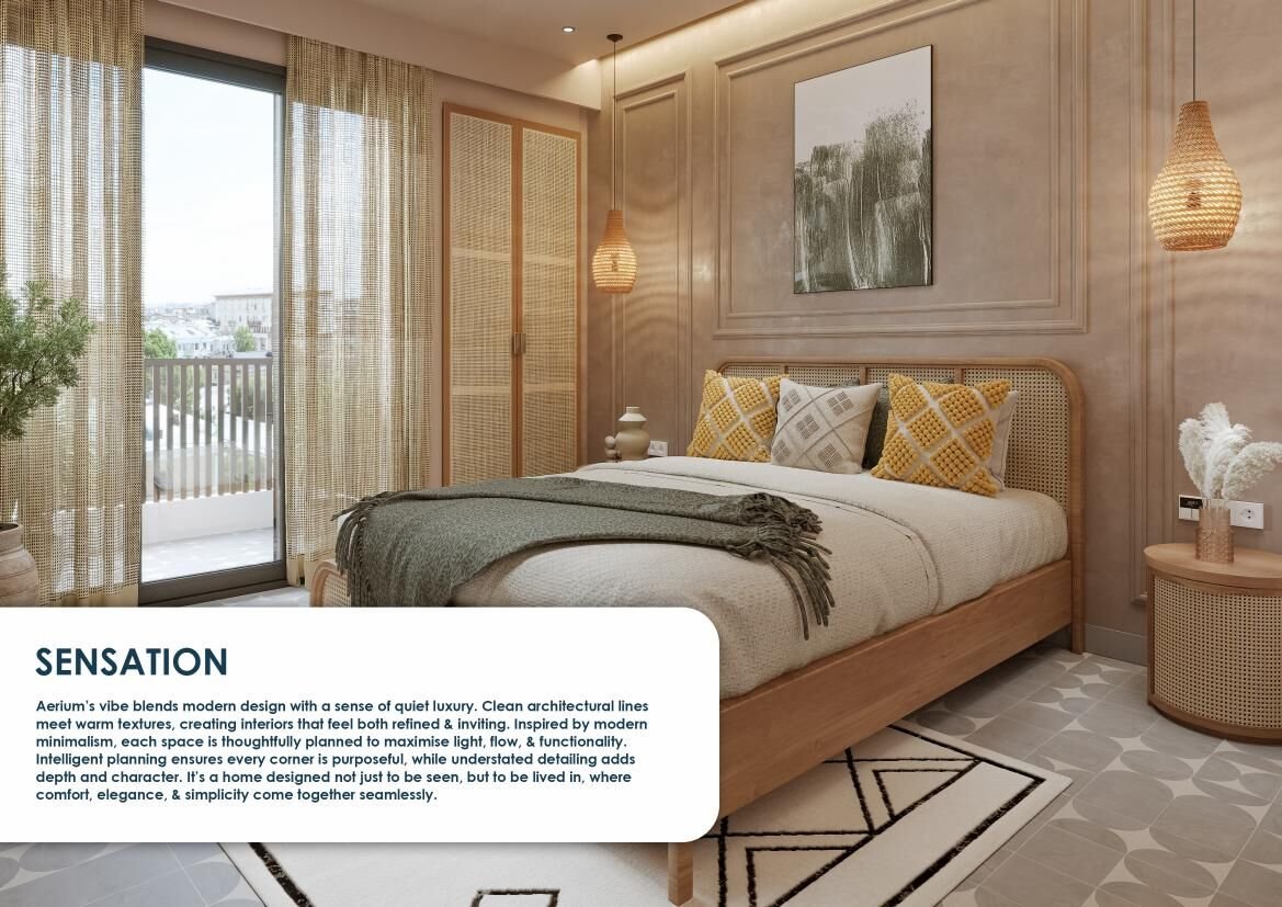 Master bedroom at AERIUM