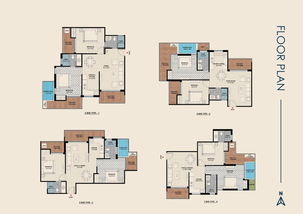 AERIUM 2 BHK floor plans