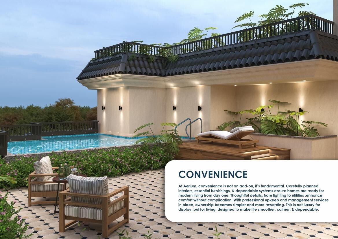 Private terrace pool at AERIUM